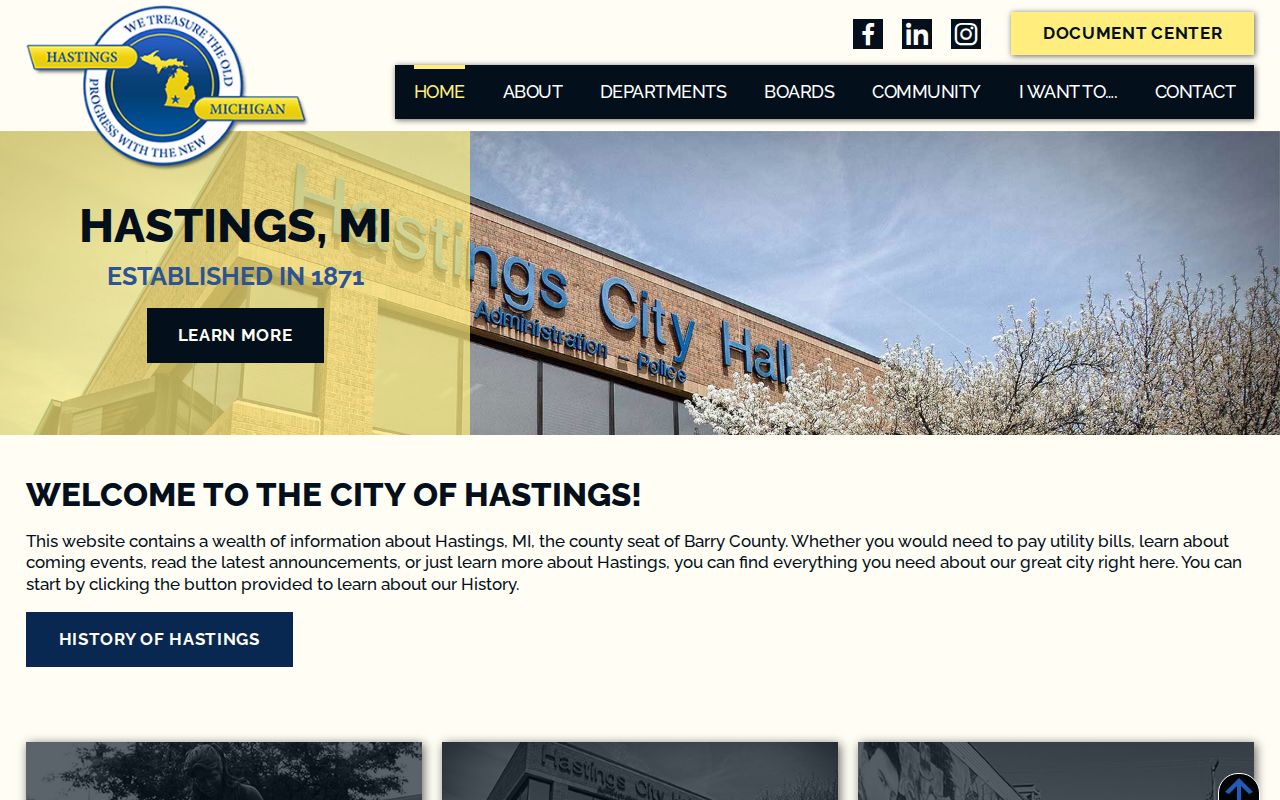 Barry County Hastings city hall criminal record access