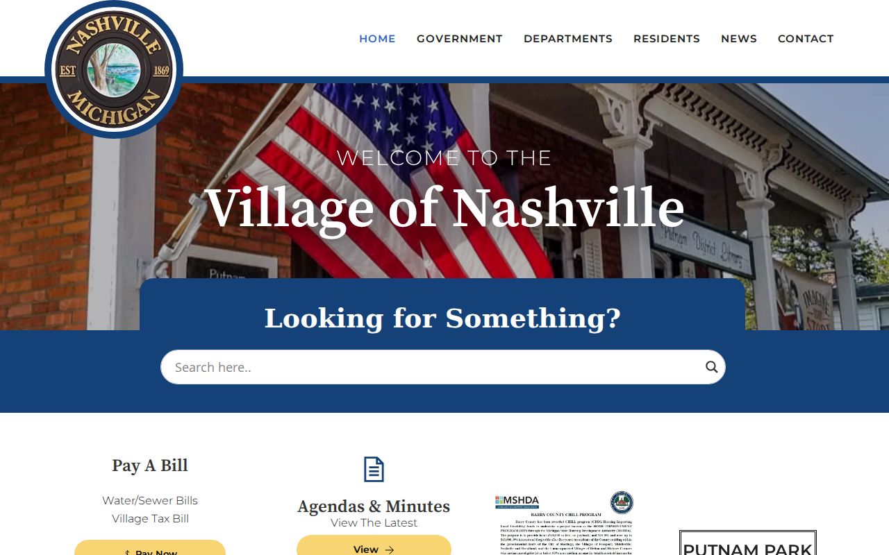 Barry County Nashville village hall criminal record access